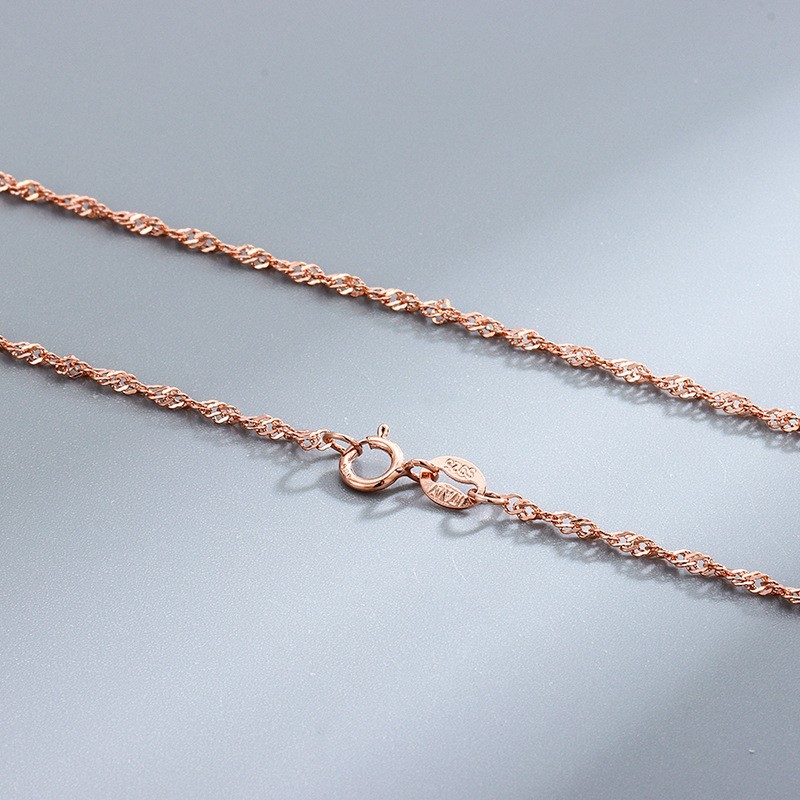 XL1003 rose gold water wave chain 45cm
