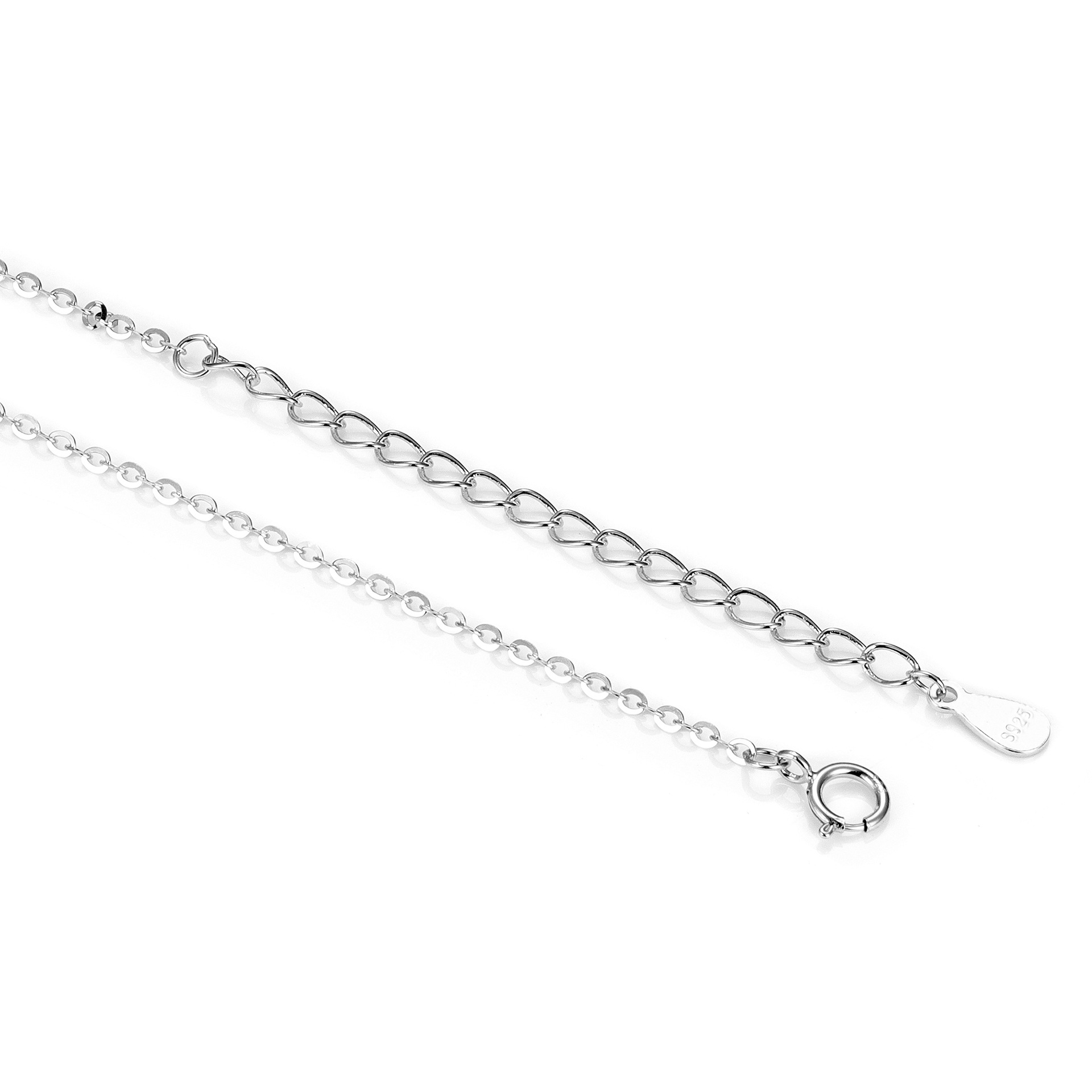 White gold flash o chain 50 5cm