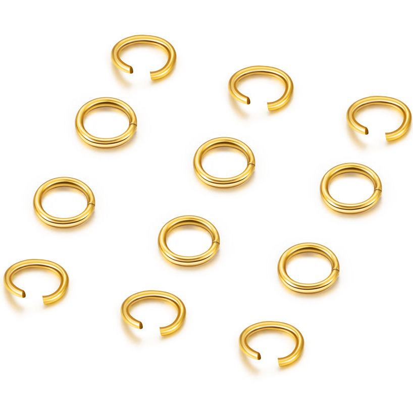 Vacuum plated 18K gold open ring 1.2 * 9mm
