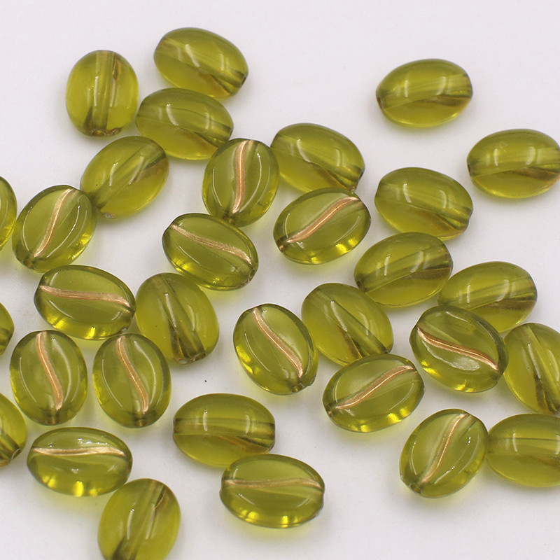 Transparent olive green with gold