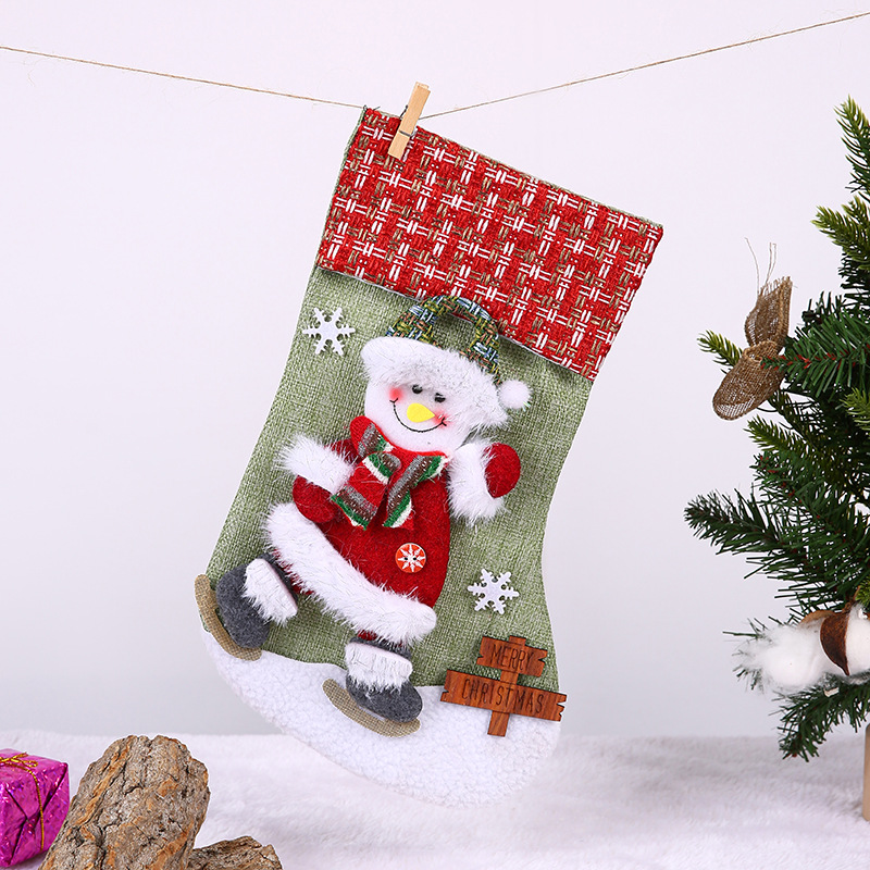 Large ski socks snowman