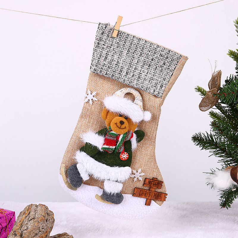 Large ski socks bear