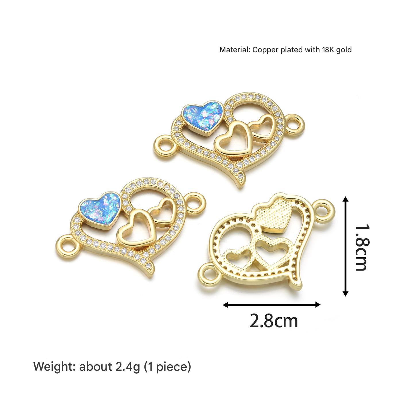 Heart hand sign (starry sky blue opal)