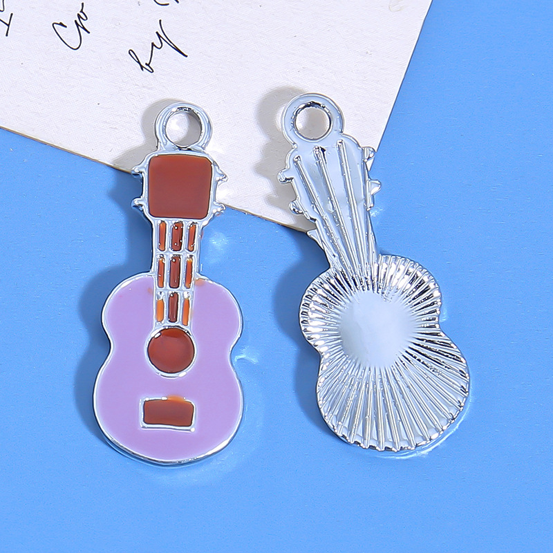 White k guitar-purple