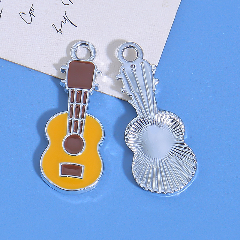 White k guitar-yellow