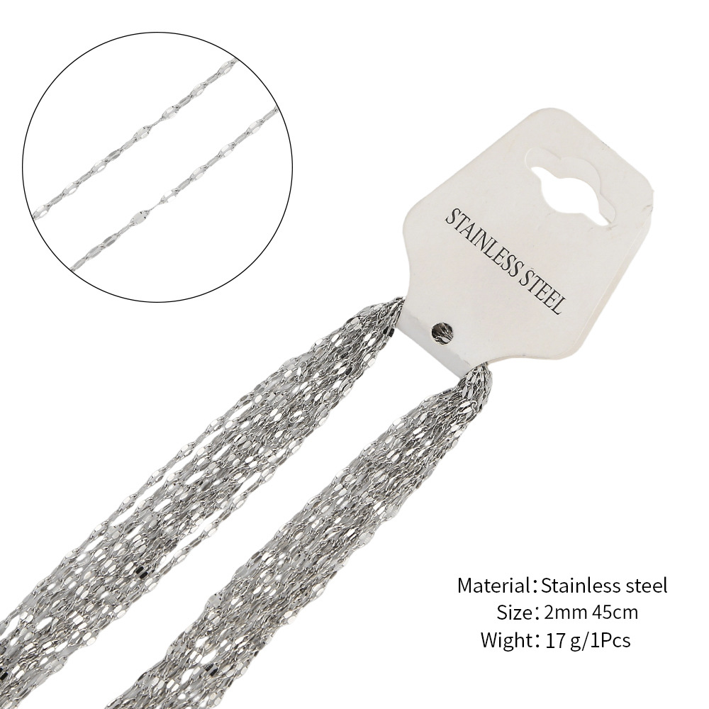 Steel color 2mm wide +45cm