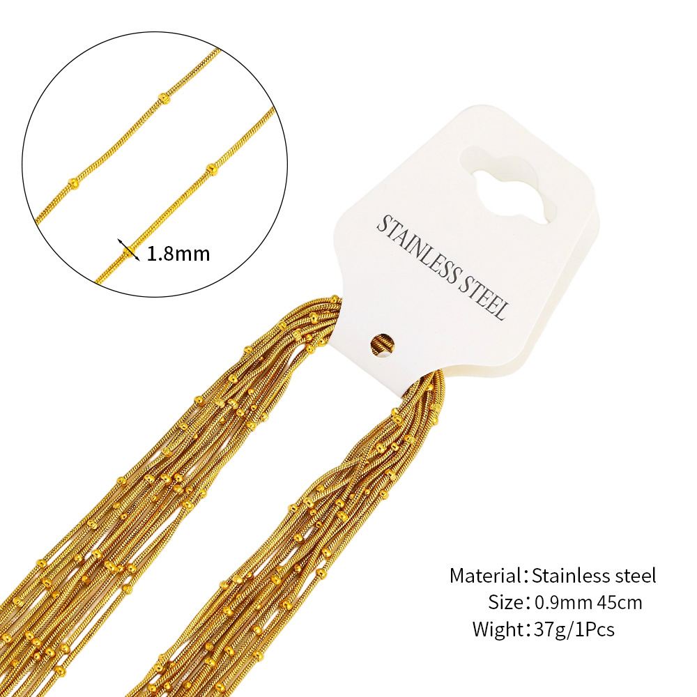 Gold 0.9mm wide +45cm