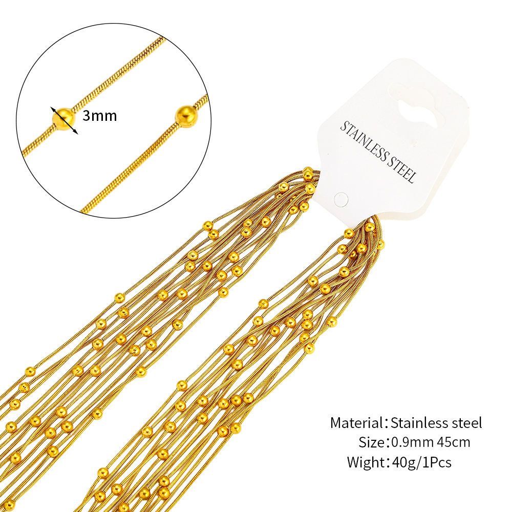Gold 0.9mm wide +45cm