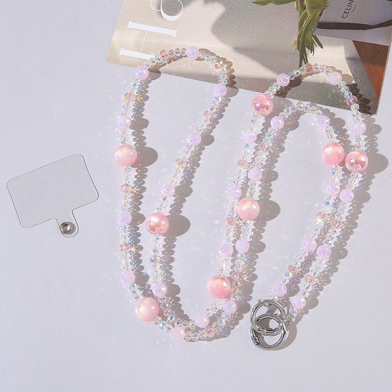Haijia pearl long chain pink