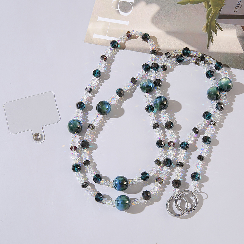 Haijia pearl long chain dark green