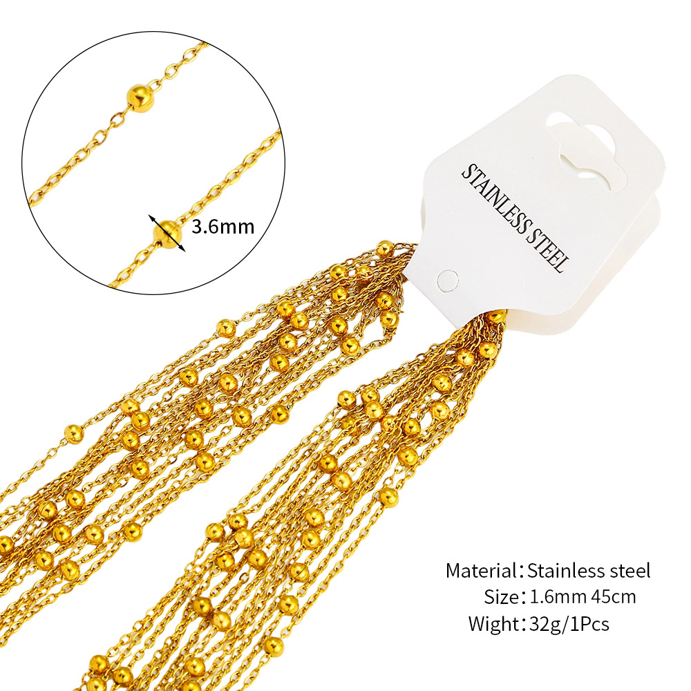 Gold 1.6mm wide +45cm