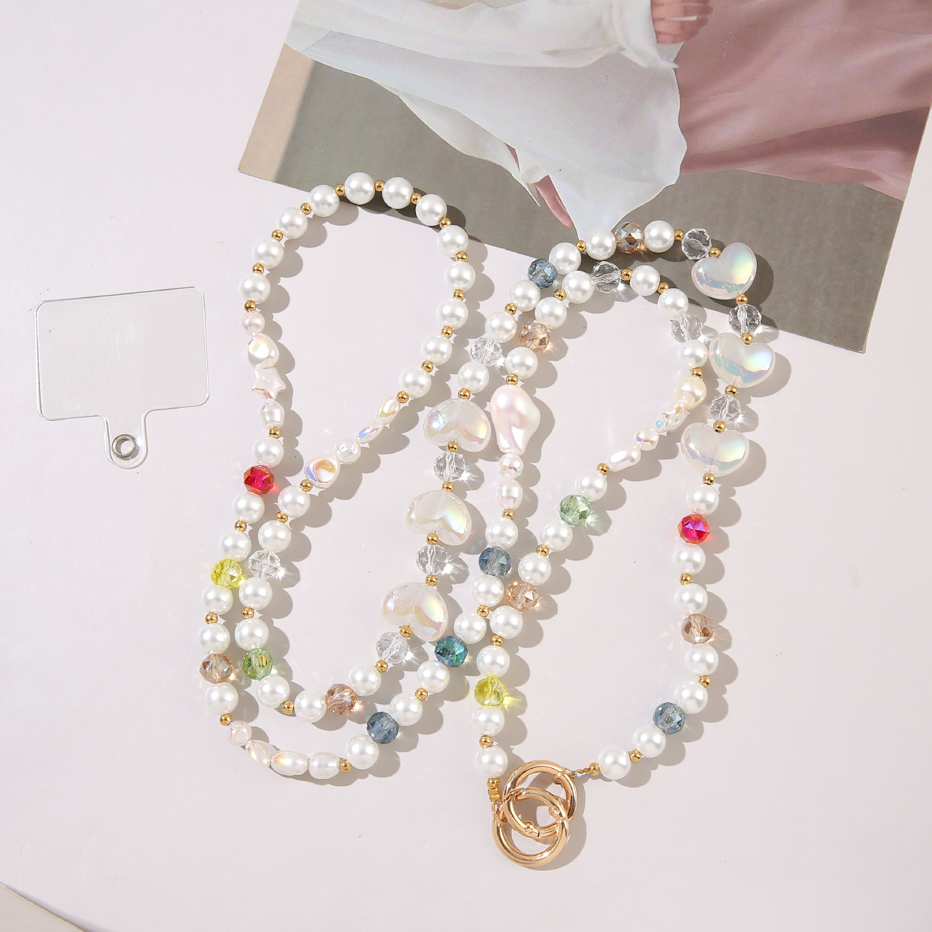 Crossbody small special-shaped bead hanging chain
