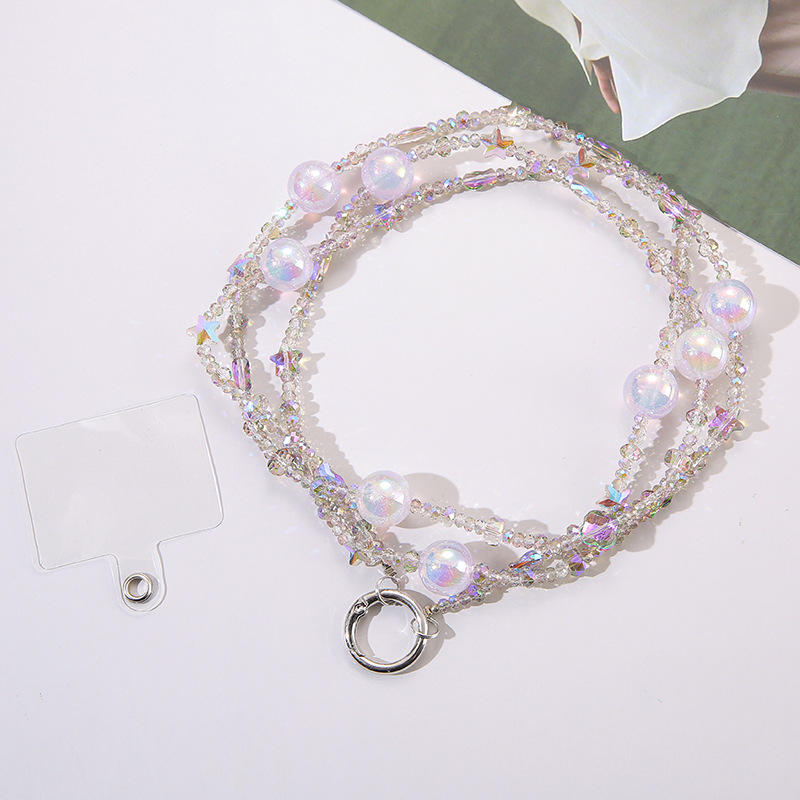 Purple cross-body fish-shaped long chain