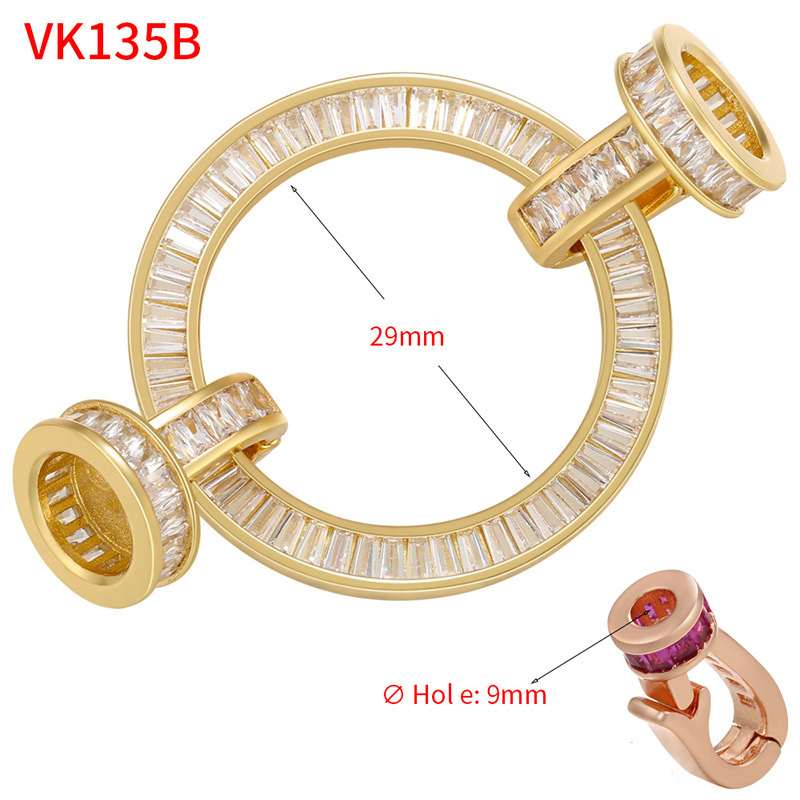 T square diamond gold 39*60mm