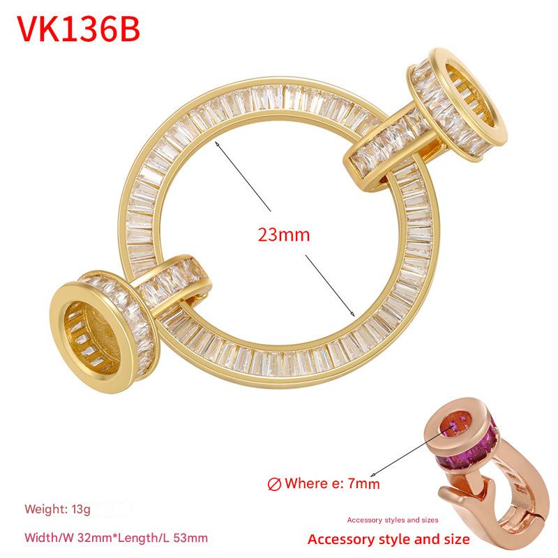 T square diamond gold 32*53mm