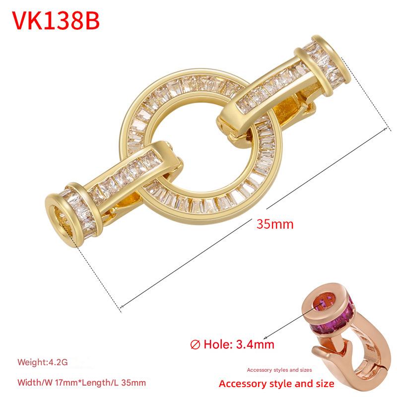 T square diamond gold 17*35mm