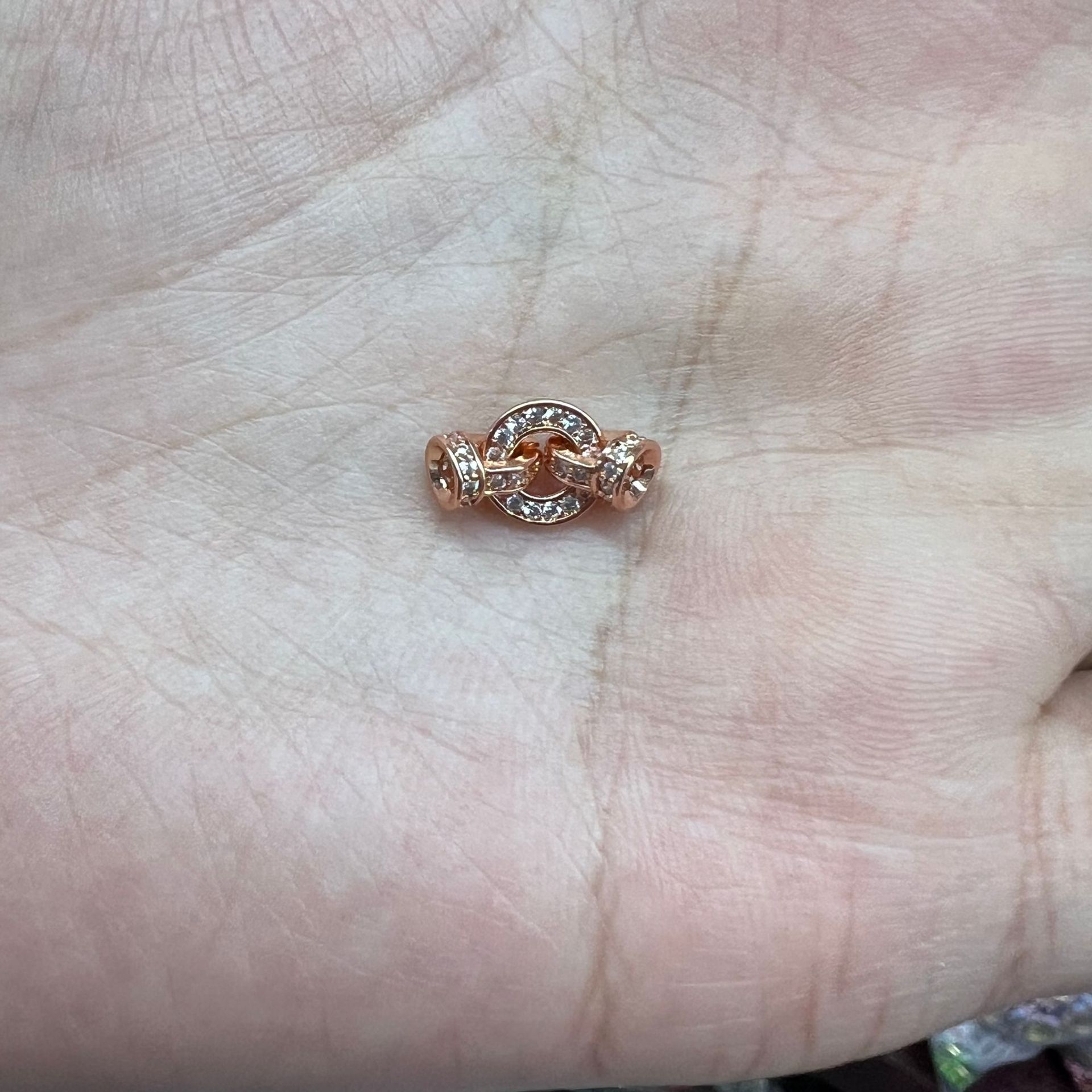 Round diamond rose gold 7*12mm