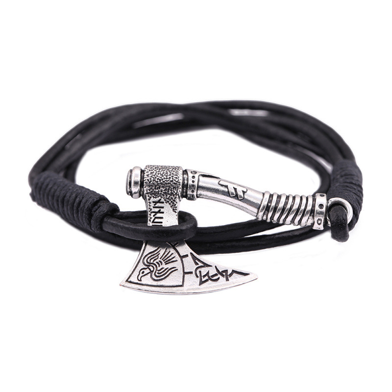 Ancient silver round leather