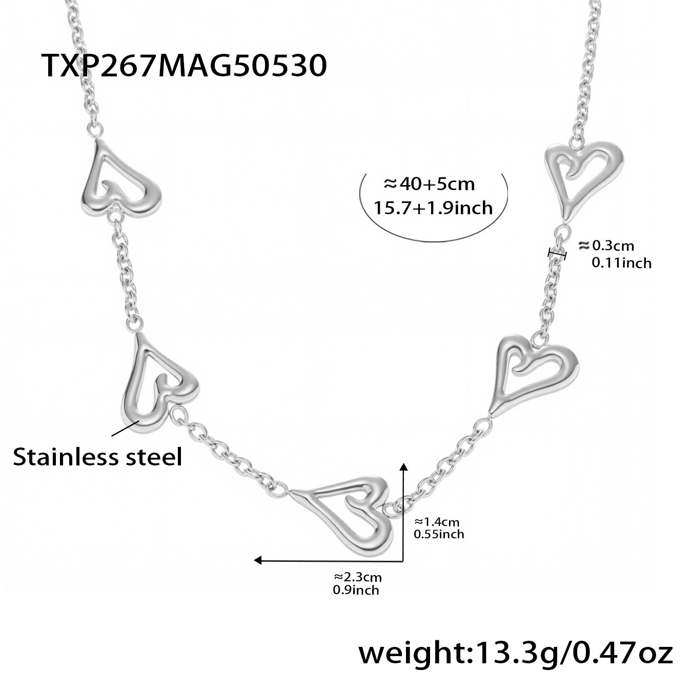 Steel color - Necklace