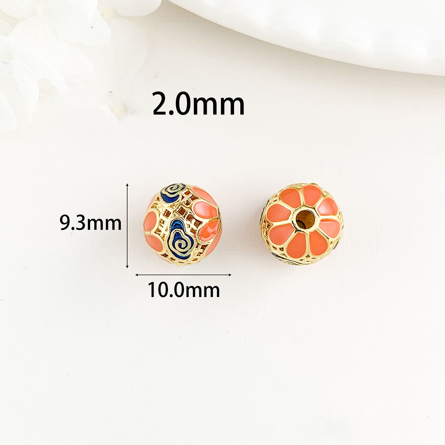 Cz283 lucky cloud beaded gold