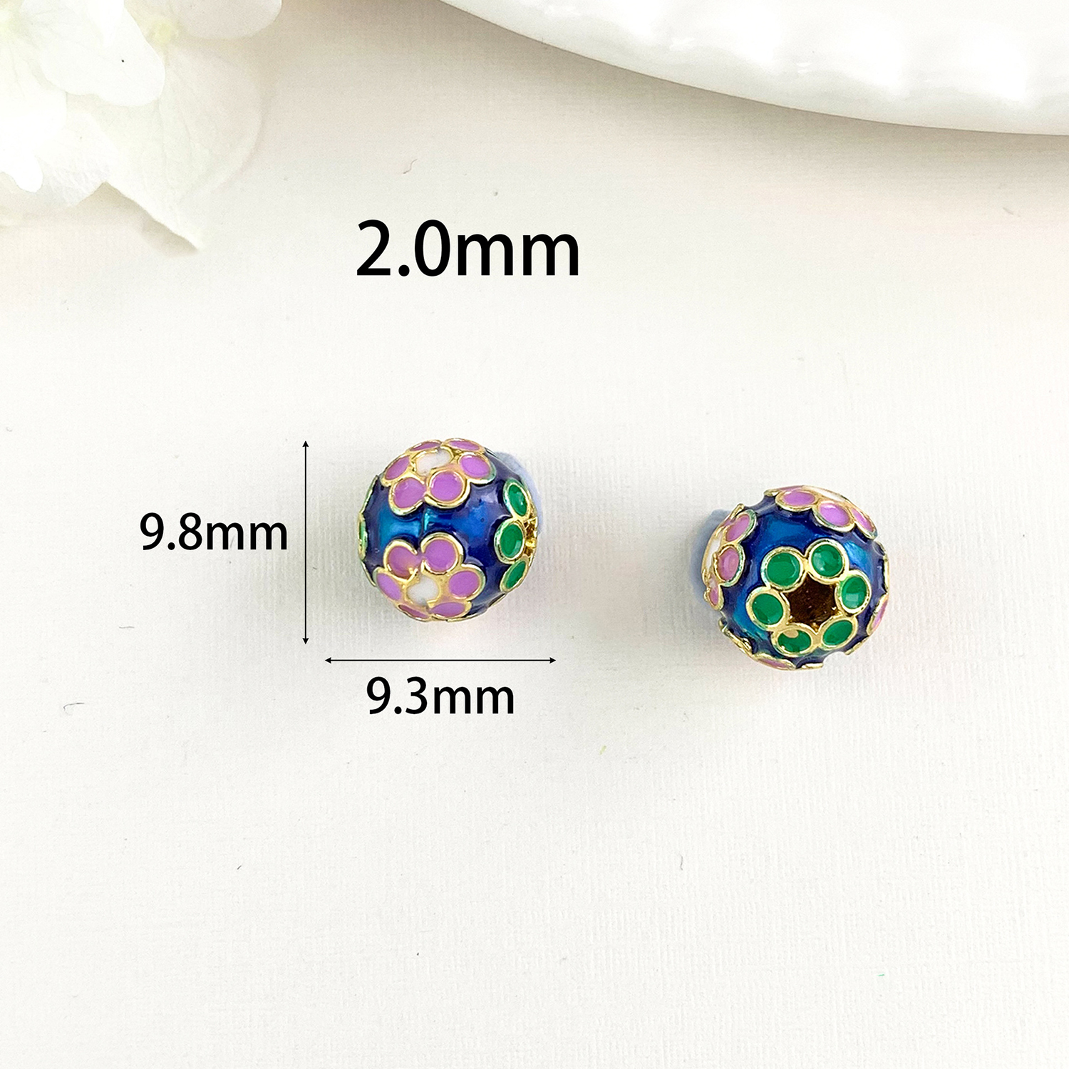 Cz293 small flower beaded gold