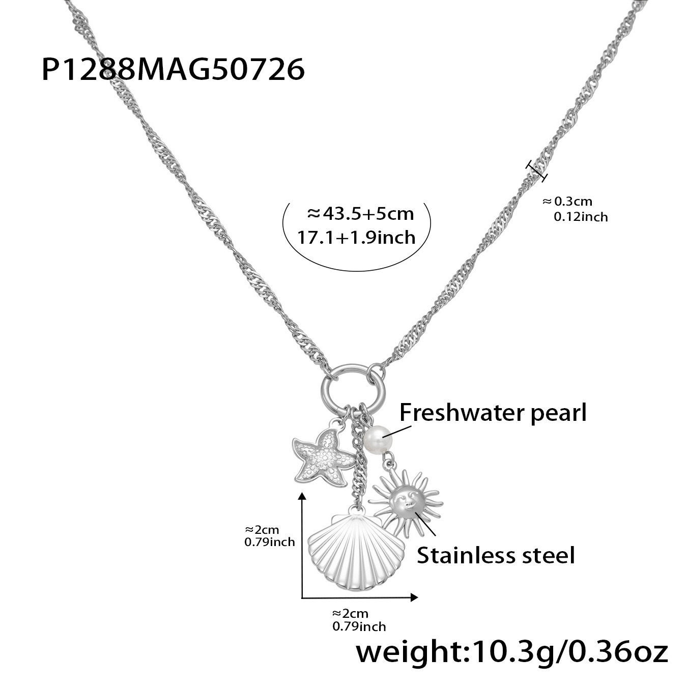 P1288-Steel-colored necklace