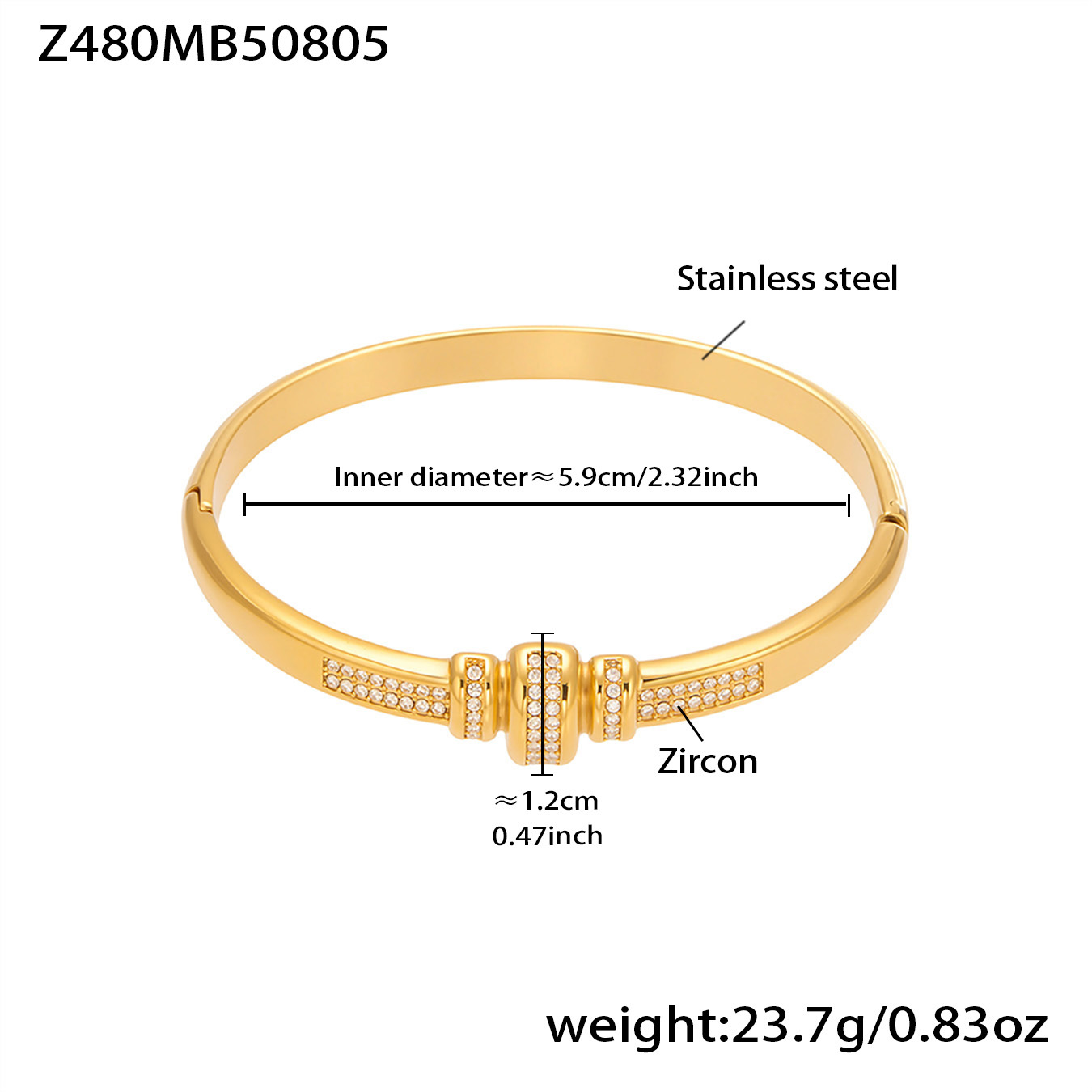 Z480- Golden White Zircon