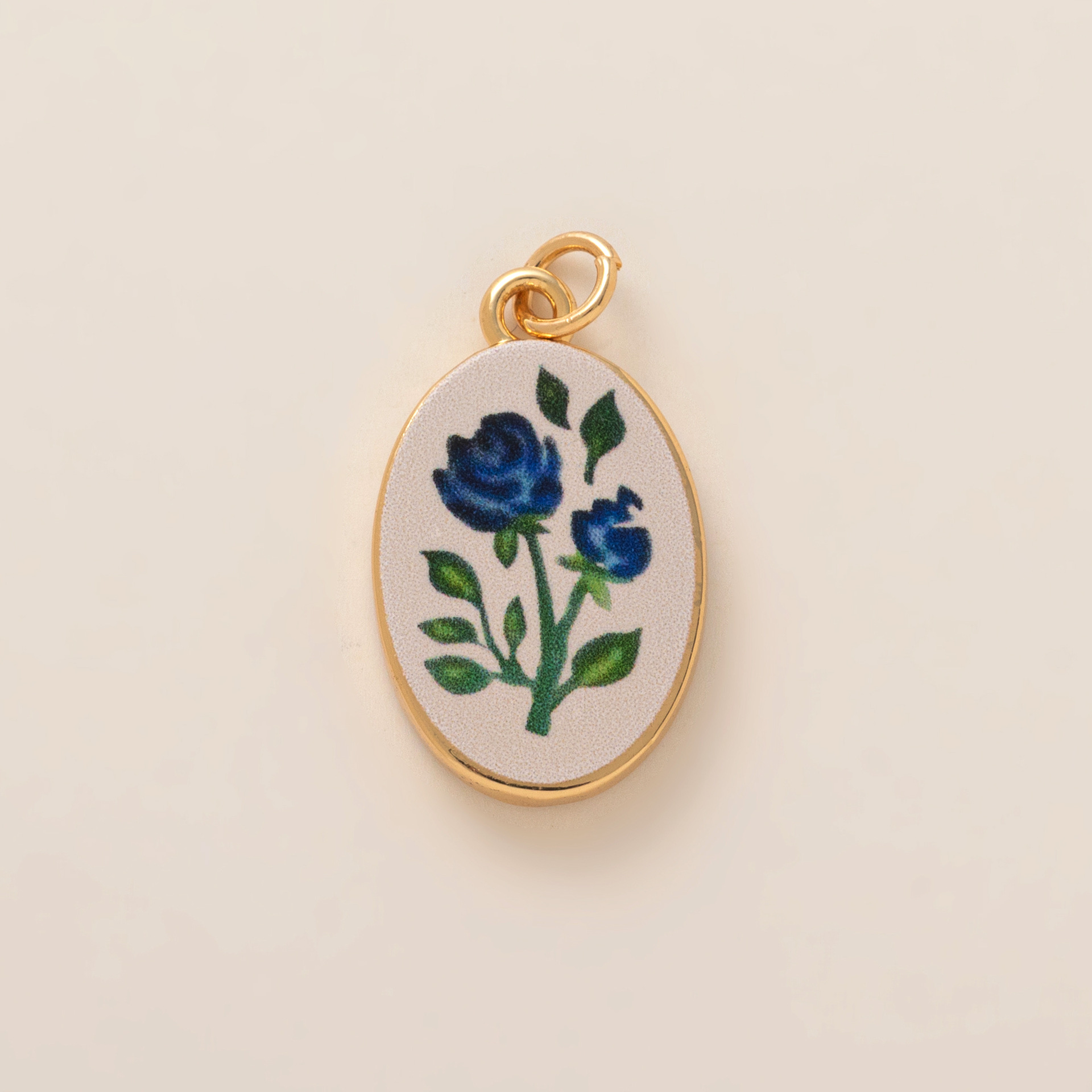 Blue rose pendant