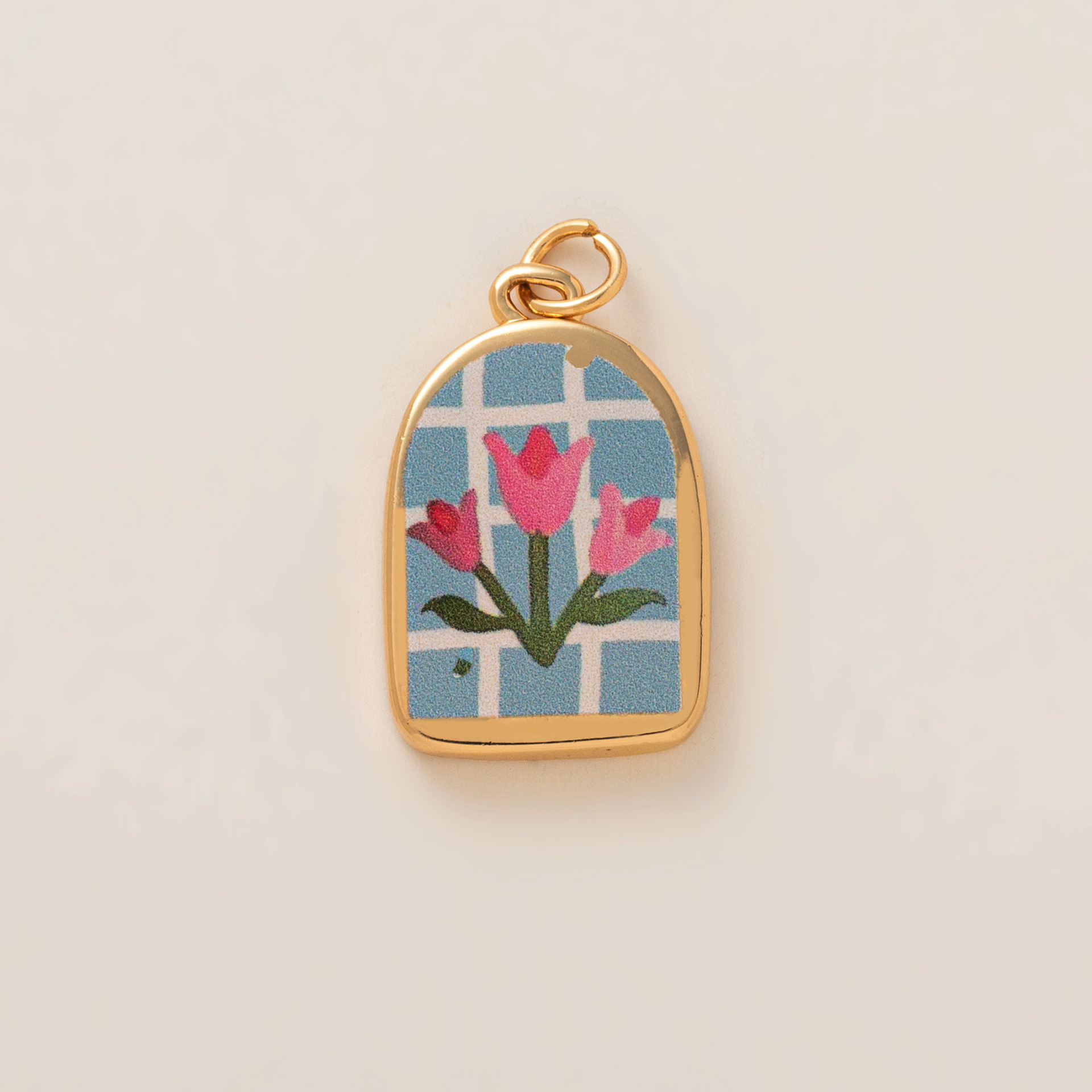 Pink flower pendant