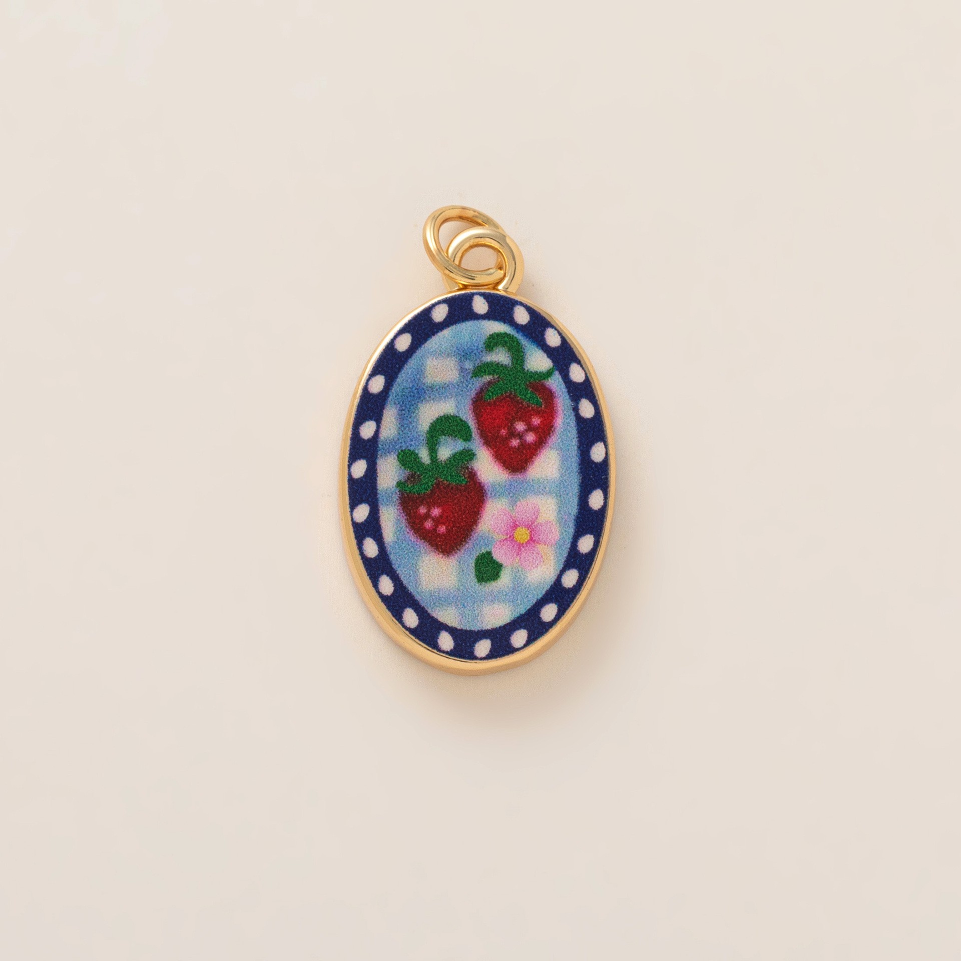 Crimson strawberry pendant