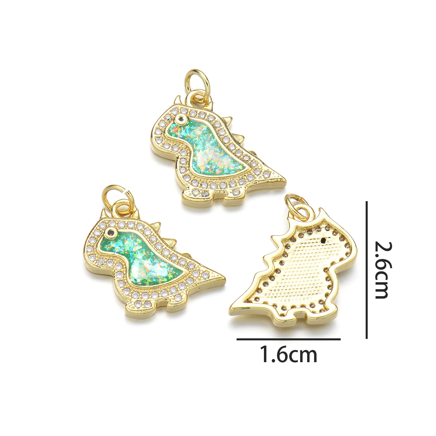 Dinosaur Pendant (Shining Green Opal)