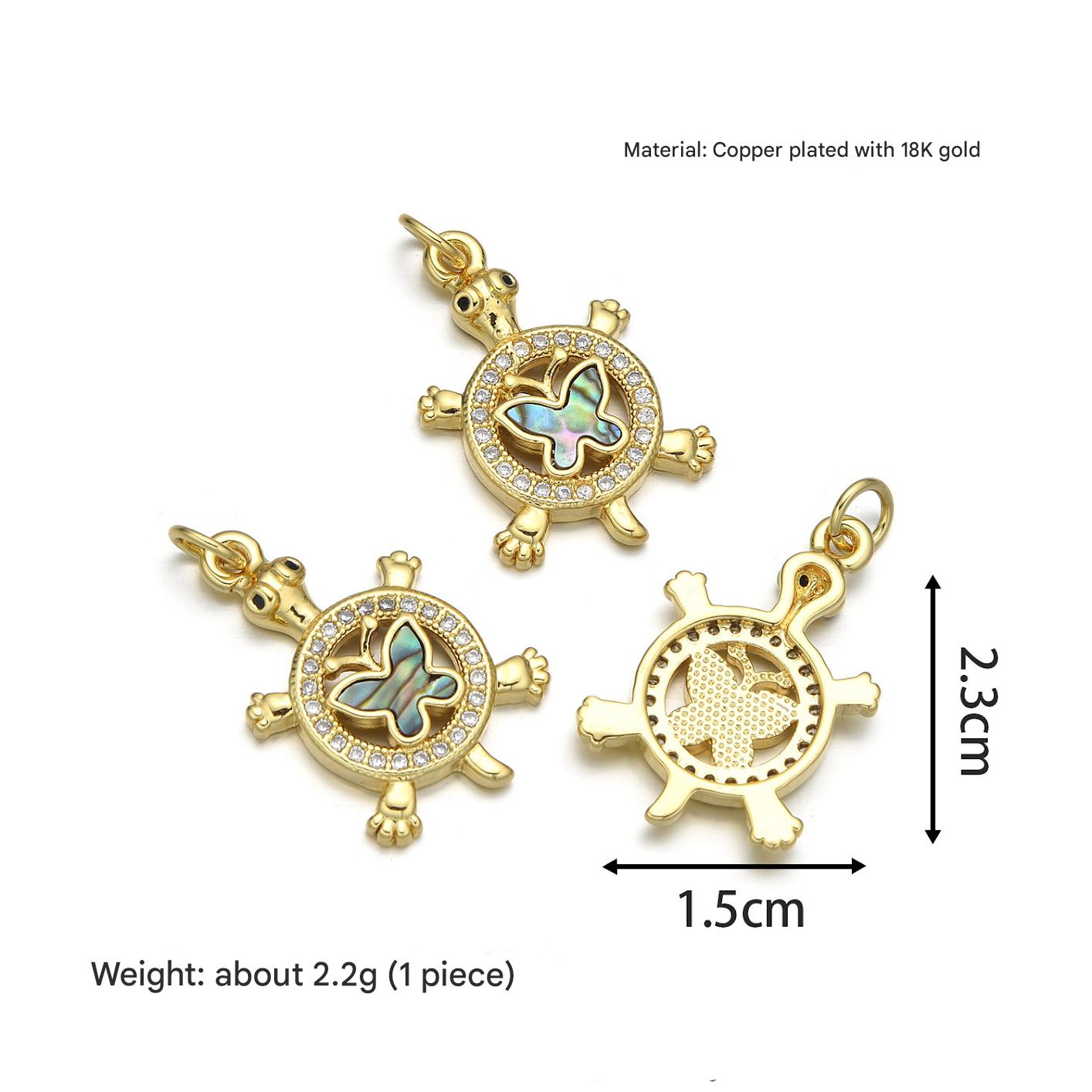 Turtle butterfly shell (abalone shell)