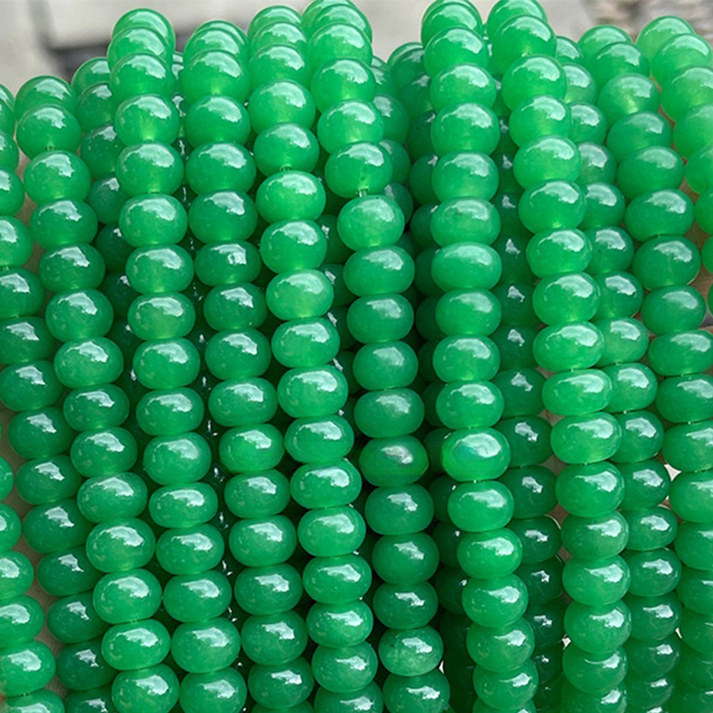 High imitation hetian jasper chalcedony abacus beads