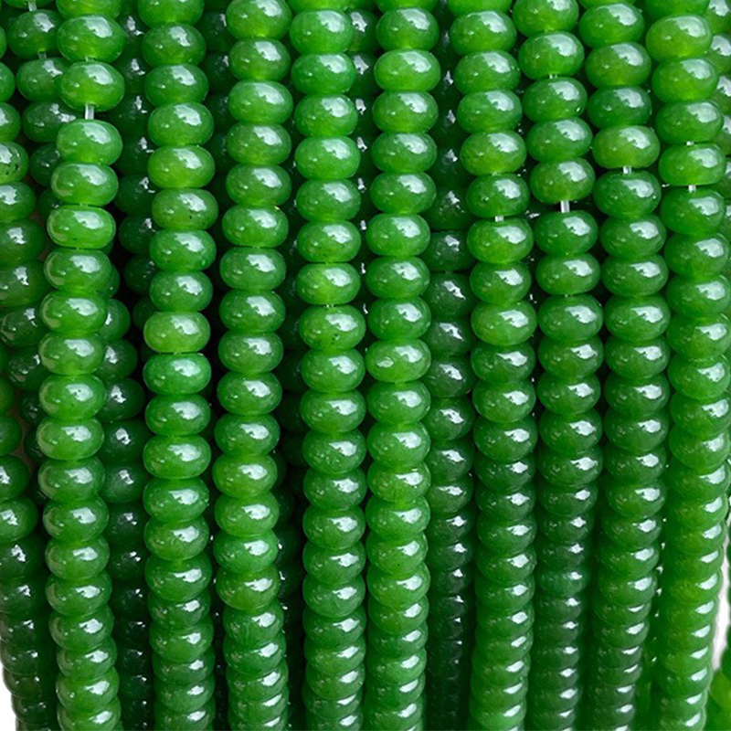 green imitation hetian jade abacus beads