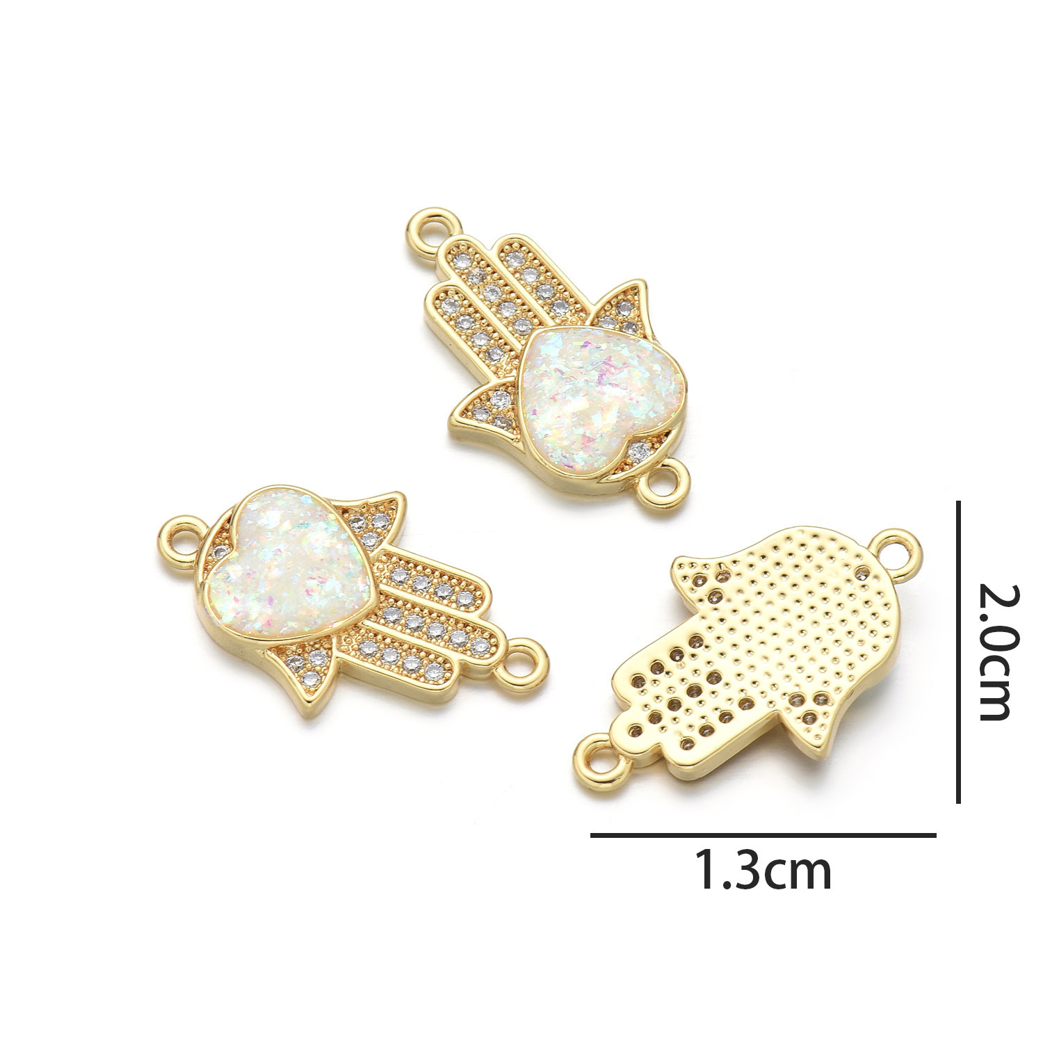 Heart palm (colorful pink opal)