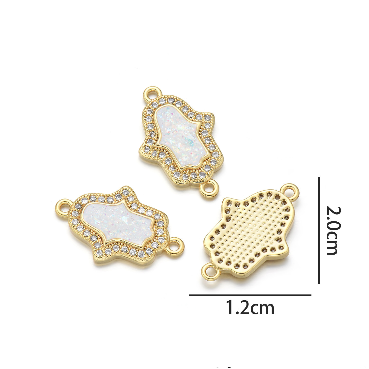 Palm card (colorful pink opal)