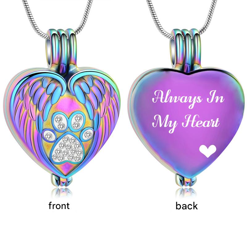 Colorful heart pendant