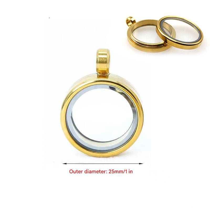 25mm gold quack box pendant