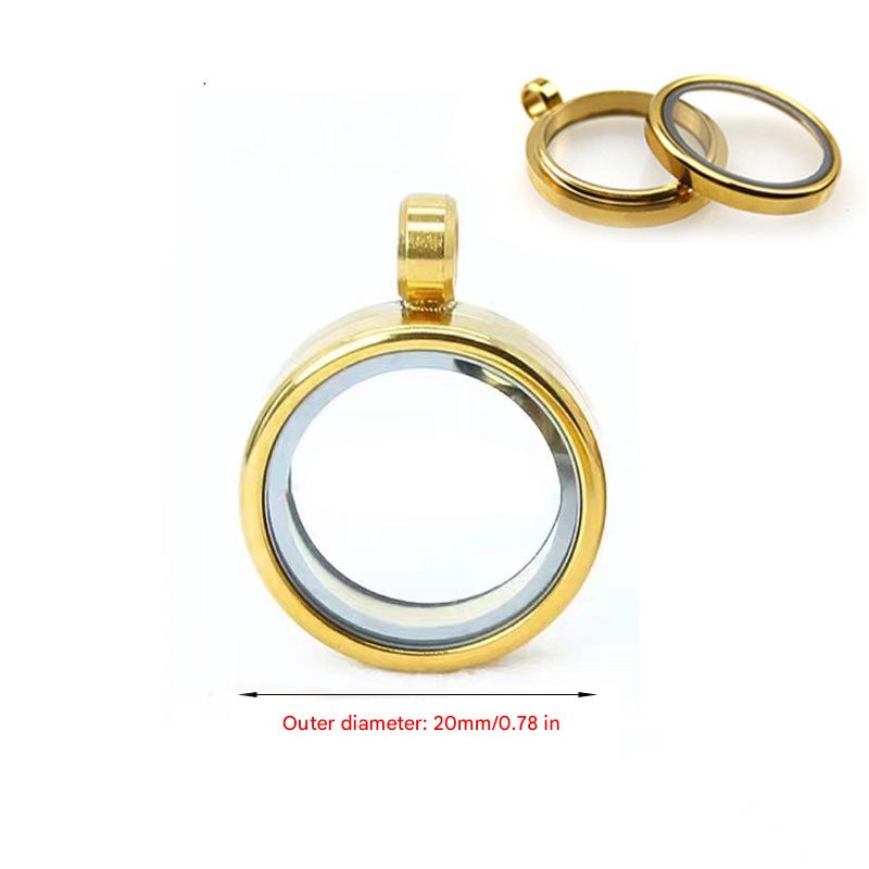 20mm Gold Cack Box Pendant