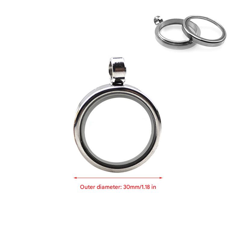 30mm silver quack box pendant