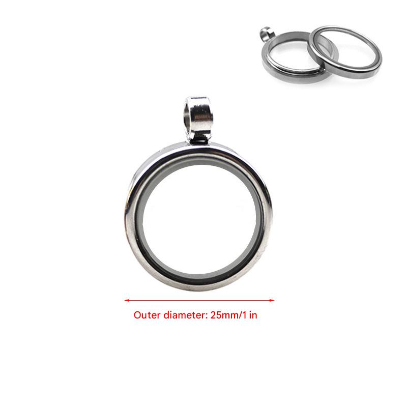 25mm silver quack box pendant