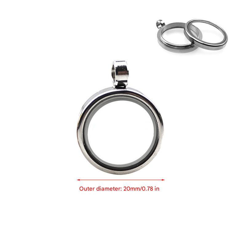 20mm silver quack box pendant