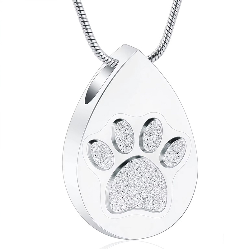 Silver drop pendant