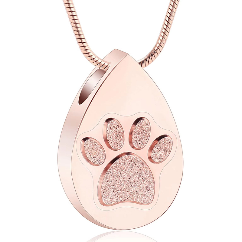 Rose gold water drop pendant