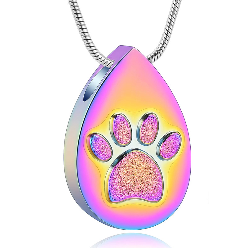 Colorful water drop pendant