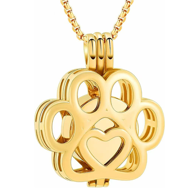 Gold hollow flower pendant