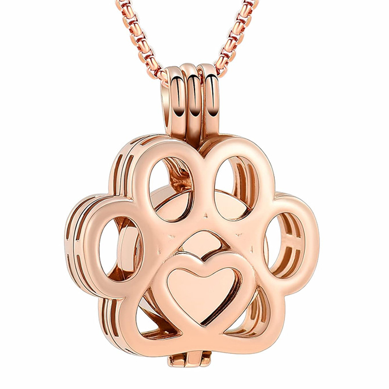 Rose gold hollow flower pendant