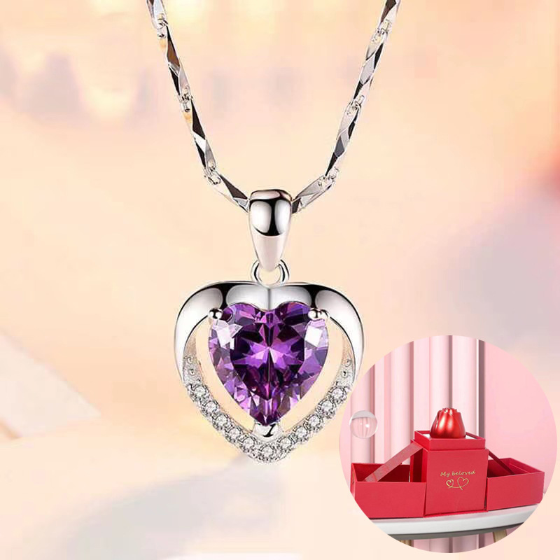 Eternal Heart purple diamond lifting rose gift box