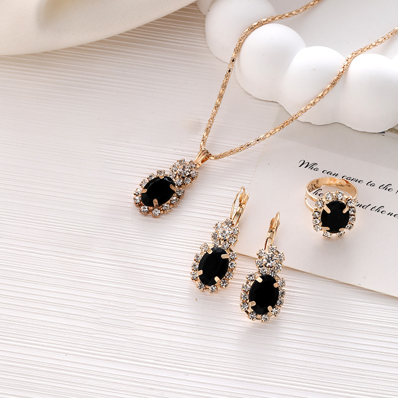 CK0128 Black Oval (Set of 3)
