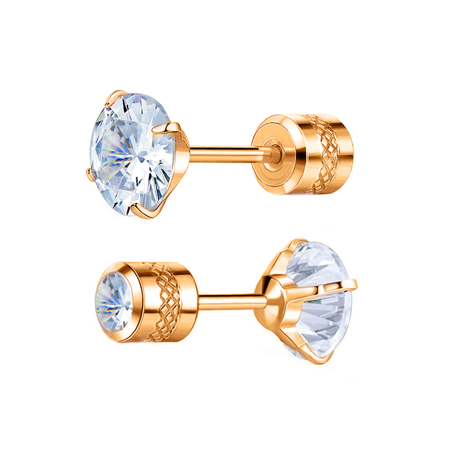Rose gold with white Zirconium